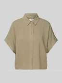 Bluzki damskie - Bluzka o kroju relaxed fit z mieszanki wiskozy i lnu model ‘VIVA’ - miniaturka - grafika 1