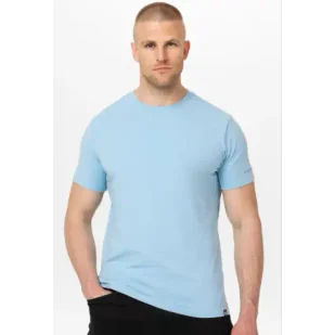 Pit Bull T-shirt Koszulka Męska Slim Fit Minimal Light Blue - Koszulki sportowe męskie - miniaturka - grafika 1