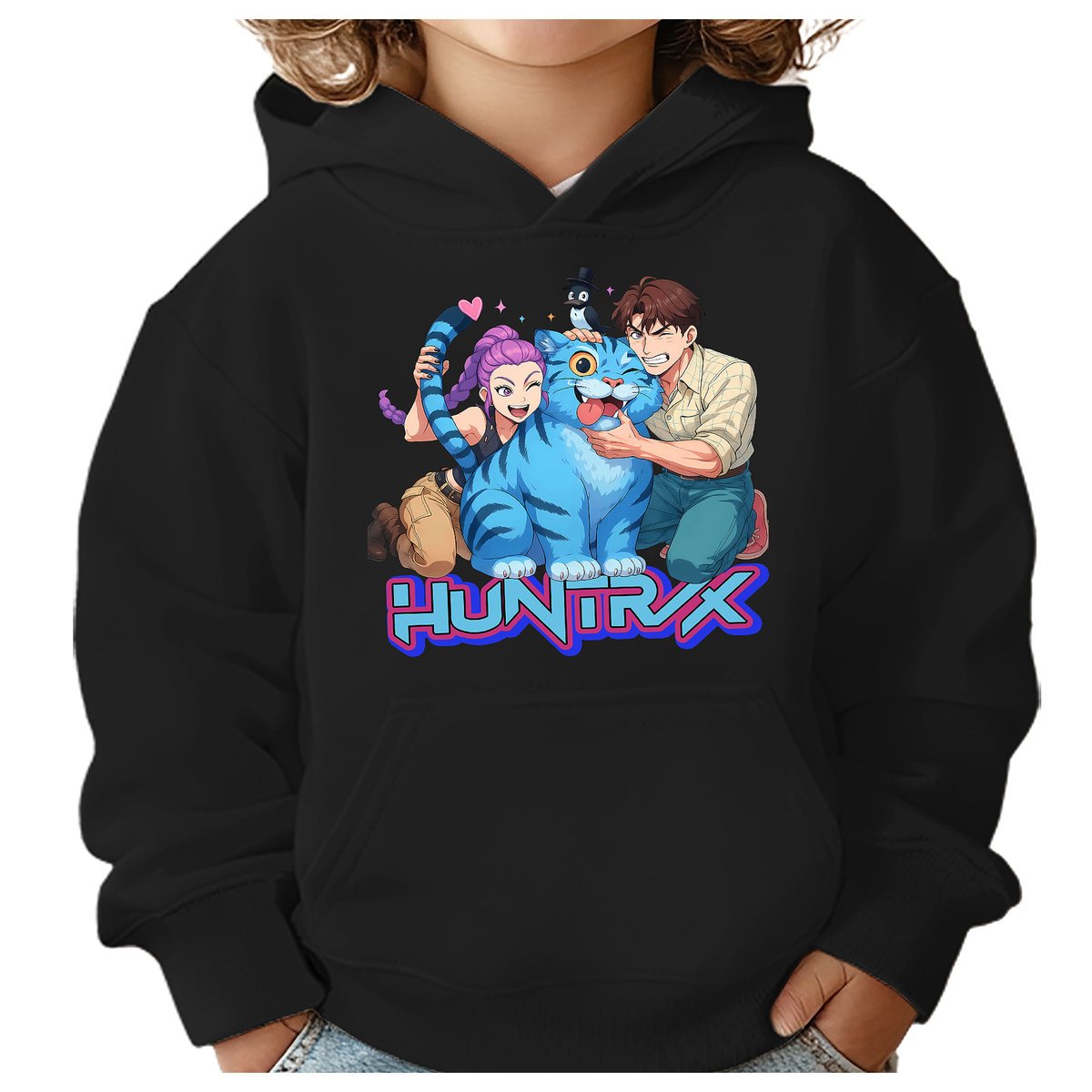 BLUZA DZIECIĘCA KPOP DEMON HUNTERS HUNTRIX 146-152 Z KAPTUREM BAWEŁNIANA