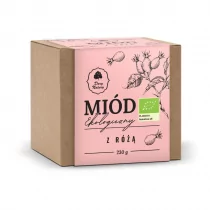 MIÓD NEKTAROWY WIELOKWIATOWY Z RÓŻĄ BIO 230 g - DARY NATURY - Miód - miniaturka - grafika 1