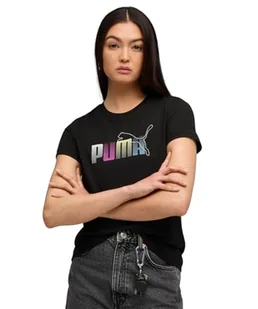 Graficzna koszulka ułożona PUMA czarna - Koszulki męskie - miniaturka - grafika 1