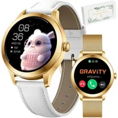 Smartwatch - Gravity T25 white/gold Zegarek dziecięcy - miniaturka - grafika 1