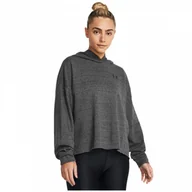 Bluzy damskie - Damska bluza dresowa nierozpinana z kapturem Under Armour UA Rival Terry OS Hoodie - szara - miniaturka - grafika 1
