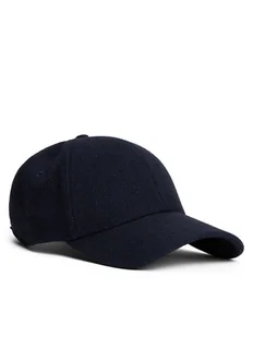 Tommy Hilfiger Czapka z daszkiem Th Flag Herringbone 6 Panel Cap AM0AM13784 Granatowy - Czapki męskie - miniaturka - grafika 1