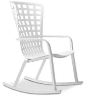 Fotele i krzesła ogrodowe - Fotel bujany Nardi FOLIO ROCKING Bianco - miniaturka - grafika 1