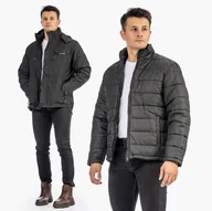 Kurtki męskie - Kurtka Męska 3w1 Zimowa Przejściowa Pikowana Z Odpinanym Kapturem Czarna RMM-8839-1 Czarny XXL - miniaturka - grafika 1