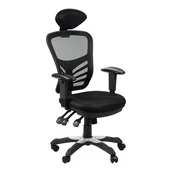 Fotele i krzesła biurowe - Fotel Biurowy HG-0001H CZARNY - miniaturka - grafika 1