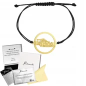 Bransoletki - Bransoletka Złota Bolid Formuła 1 Sznurek SREBRO 925 Prezent GRAWER GRATIS - miniaturka - grafika 1