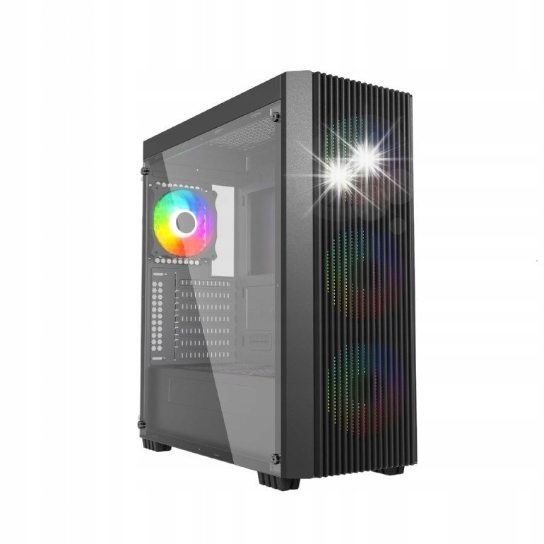 Obudowa do komputera Gembird Fornax K600 ARGB Midi Tower ATX Okno Czarna