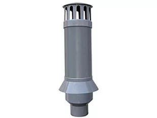Wavin Rura wywiewna PVC 160x110 popiel. Kompletny zestaw składa się z rury, kominka, daszka i dołącznika. - Łączniki, trójniki, kształtki - miniaturka - grafika 1