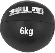 Piłki do ćwiczeń - Gorilla Sports Piłka lekarska ze skóry syntetycznej 6kg (100783-00019-0011) - miniaturka - grafika 1