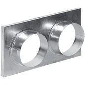 Akcesoria kominkowe - przyłącze do kratki 22x30 fi125x2 - miniaturka - grafika 1