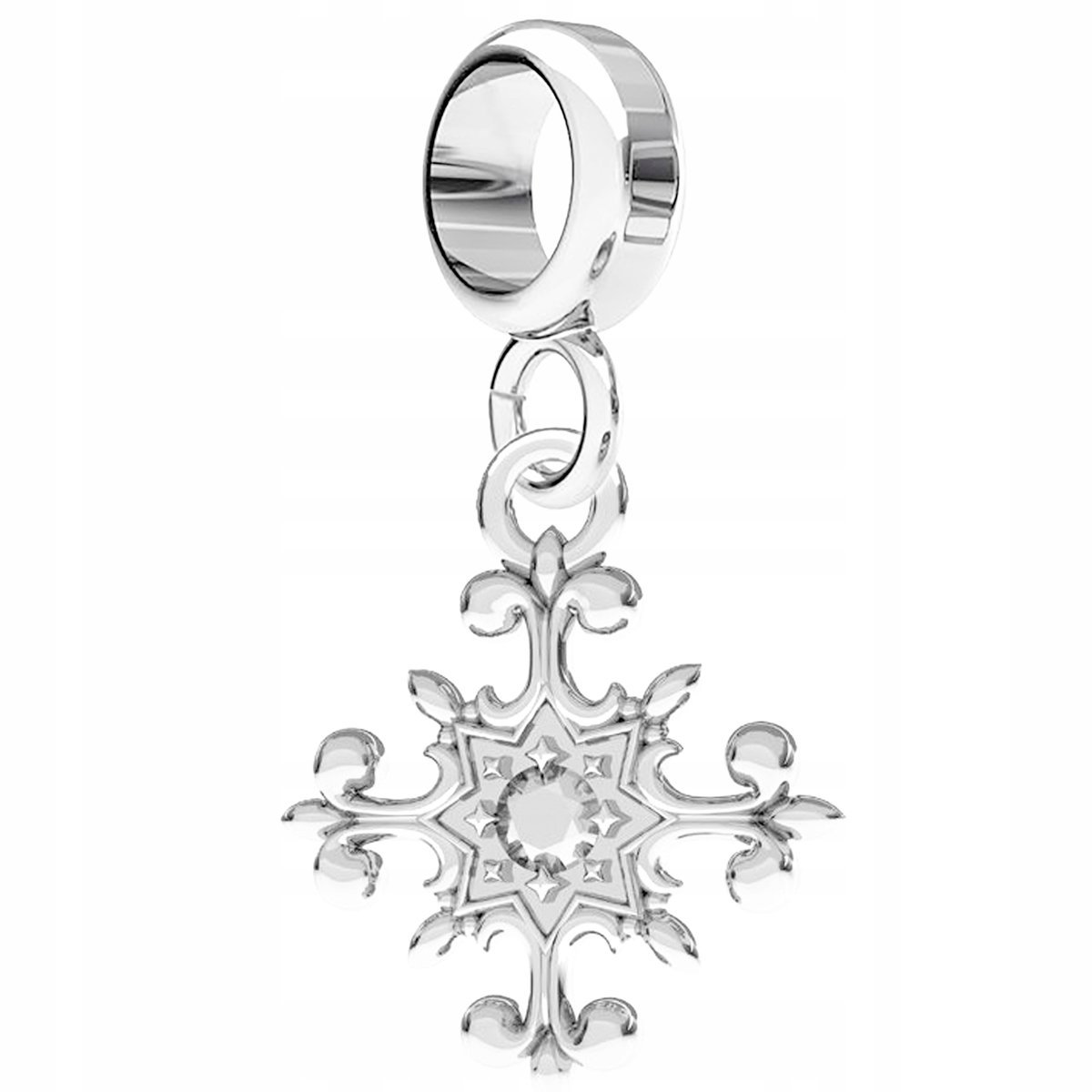 Charms Srebrny Ozdobny Krzyż Sztylet Sztylecik Cross Krzyżyk SREBRO 925