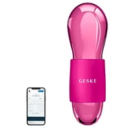 Masażery - Masażer do oczu GESKE Duo Cool & Warm 7w1 Magenta - miniaturka - grafika 1