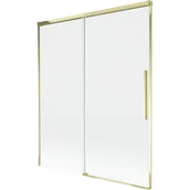 Parawany nawannowe - Mexen Rox parawan nawannowy 2-skrzydłowy rozsuwany 140 x 150 cm, transparent, złoty - 8C9-140-001-50-00 - miniaturka - grafika 1