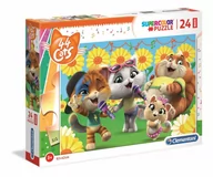 Puzzle - Puzzle maxi 24 el. Supercolor. 44 Koty Clementoni - miniaturka - grafika 1