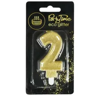 Urodziny dla dorosłych - Świeczka 2 eko-brokat - miniaturka - grafika 1