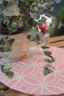 Obrusy i serwetki - Podkładka okrągła na stół plamoodporna różowego koloru - miniaturka - grafika 1