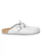 Klapki i japonki męskie - Birkenstock Skórzane chodaki "Boston" w kolorze białym - miniaturka - grafika 1