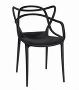 Krzesła - Mufart Zestaw 4 czarnych krzeseł o salonu gabinetu restauracji kuchni i jadalni SALA model_3379_4-KATO-SALY31 - miniaturka - grafika 1