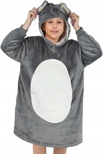 BLUZA KOC OVERSIZE KOCOBLUZA 2w1 GRUBA XXL FUTRZAK DŁUGA CIEPŁA POLAR SŁOŃ - Bluzy damskie BLUZA KOC OVERSIZE KOCOBLUZA 2w1 GRUBA XXL FUTRZAK DŁUGA CIEPŁA POLAR SŁOŃ - Bluzy damskie - miniaturka - grafika 1