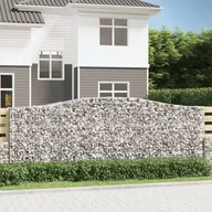 Pozostałe narzędzia ogrodowe - vidaXL Kosze gabionowe, 25 szt, 400x50x140/160cm, galwanizowane żelazo - miniaturka - grafika 1