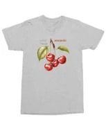 Koszulki i topy damskie - Koszulka z nadrukiem Lubię Twoje wisienki Śmieszna Sprośna Szara XL - miniaturka - grafika 1