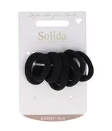 Ozdoby do włosów - Solida Haargummis schwarz geriffelt, 8 Stk. Gumka do włosów 8 szt. - miniaturka - grafika 1