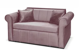 Sofa velvet glamour z dodatkowymi poduszkami różowa LAVIO - Sofy i kanapy - miniaturka - grafika 1