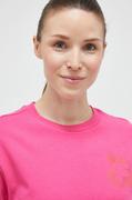 Koszulki sportowe damskie - Fila t-shirt bawełniany kolor różowy - miniaturka - grafika 1