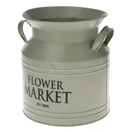 Donice - Zielona metalowa doniczka Dakls Flower Market, ø 20 cm - miniaturka - grafika 1