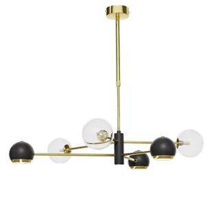 Nietuzinkowa, złota lampa wisząca do salonu JUP 1967 z serii MOKA - Lampy sufitowe - miniaturka - grafika 1