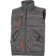 Odzież robocza - Delta Plus Kamizelka mach, z dużą ilością kieszeni, z poliestru i bawełny kolor szary rozmiar 3XL STOC2GR3X STOC2GR3X - miniaturka - grafika 1