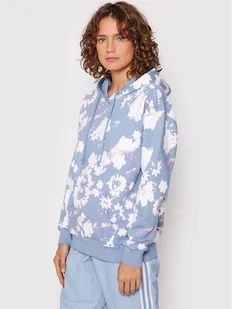 Adidas Bluza H20441 Niebieski Relaxed Fit - Bluzy damskie - miniaturka - grafika 1
