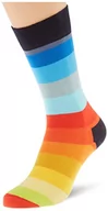 Skarpetki męskie - Happy Socks Stripe, kolorowe i zabawne, Skarpety dla kobiet i mężczyzn, Niebieski (36-40) - miniaturka - grafika 1