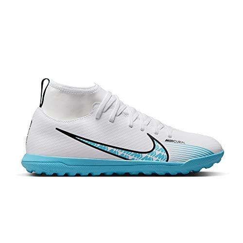 Nike Jr Superfly 9 Club Tf sneakersy chłopięce, Biały, bałtycki niebieski, różowy, eksplozja, 35.5 eu