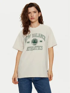 New Balance T-Shirt WT43548 Brązowy Oversize - Koszulki i topy damskie - miniaturka - grafika 1