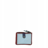 Portfele - Portfel portfelik mały skórzany miejsce na bilon karty eko OLIVKA - miniaturka - grafika 1