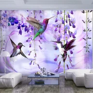 Fototapety - Fototapeta samoprzylepna - Latające kolibry (fioletowy) (rozmiar 98x70) - miniaturka - grafika 1