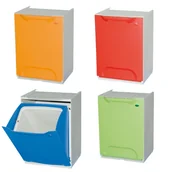 Kosze biurowe - Artplast 4 plastikowe kosze na śmieci segregowane, 14 l, 340 x 290 x 470 mm 158130 - miniaturka - grafika 1