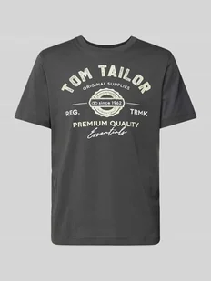 T-shirt o kroju regular fit z czystej bawełny z nadrukiem z logo - Koszulki męskie - miniaturka - grafika 1