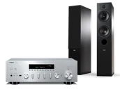 Zestawy stereo - Yamaha R-N600A (srebrny) + Tesi 5 (czarny) - miniaturka - grafika 1