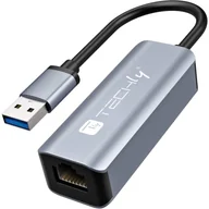 Stacje dokujące i replikatory portów - Techly IDATA USB-ETGIGA-AA stacja dokująca Przewodowa USB 3.2 Gen 1 (3.1 Gen 1) Type-A Czarny, Srebrny IDATA USB-ETGIGA-AA - miniaturka - grafika 1