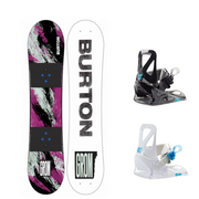 Deski snowboardowe - Snowboard Burton Grom purple 120 cm + wiązania - miniaturka - grafika 1