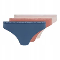 Majtki damskie - TOMMY HILFIGER STRINGI DAMSKIE MAJTKI 3P THONG WIELOKOLOROWE r.L - miniaturka - grafika 1