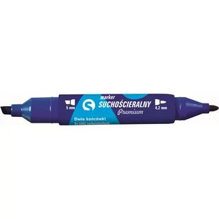 Marker suchościeralny dwustronny niebieski KM504-N2 TETIS 5mm/4.2mm - Markery do tablic - miniaturka - grafika 1