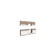 Meble kuchenne - Zestaw Mebli Kuchennych C Plus 260 cm Favorit Biel&Ribbeck Fadome Dąb Sonoma, Basic - miniaturka - grafika 1