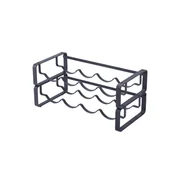 Stojaki na wino - Stojak na butelki czarny Delinia - miniaturka - grafika 1