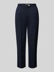 Spodnie materiałowe o kroju slim fit z zakładkami w pasie model ‘PUNTO’ - Spodnie damskie - miniaturka - grafika 1