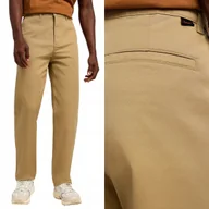Spodnie męskie - Lee RELAXED CHINO Clay Chetopa Twill LUŹNE BRĄZOWE CHINOSY W33 L32 - miniaturka - grafika 1